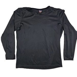 Patagonia Capilene Baselayer Mens Black Performance Shirt Long Sleeve Size S